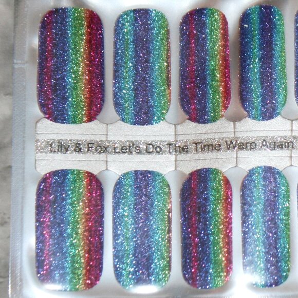 3 For 15 - LILY & FOX - LET'S DO THE TIME WARP AGAIN Nail Stickers Wraps Strips - Picture 3 of 10
